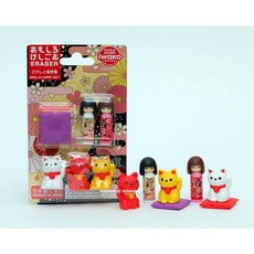 中臣 日本IWAKO造型橡皮擦 日本娃娃招財貓 趣味文具, 詳見包裝