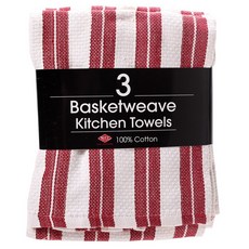 RITZ 編織籃廚房毛巾廚房毛巾 40.64 x 66.04 cm, 3片, 辣椒