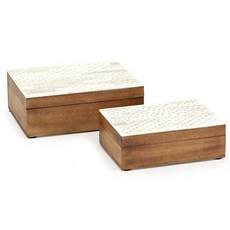 木紋首飾盒 2件組, 混色