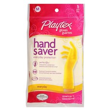 美國 Playtex Playtex Hand Saver手套橡膠手套 M, 1個, 黃色的