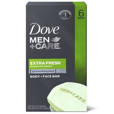 Dove 多芬 男仕 + 護理 身體 + 臉部潔膚皂 清爽型 6入, 637g, 1個