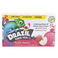 DRAZIL 無咖啡因水果茶 200ml, Punch Passion, 8入