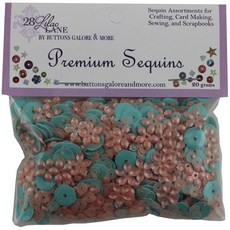 buttons galore&more 綜合亮片飾品配件 20g, 1個, 花朵