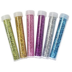 6色入 金蔥粉 亮粉 DIY彩繪亮亮粉 /一包6色入 長筒罐 彩色亮粉手工DIY 金粉, 1個, 6色