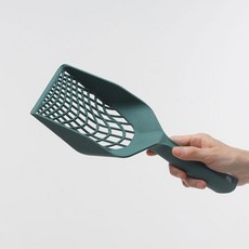 MONDOMIO貓砂鏟(森林綠) - 貓咪清潔用品，輕鬆過濾結塊，舒適握柄設計, 森林綠, 1個