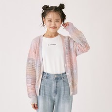 LOVETOXIC 女款網狀開襟衫與內搭T恤套裝