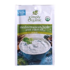 Simply Organic 希臘地中海香草風味優格粉, 1個, 28克