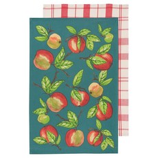 now DESIGNS 圖案印花廚房毛巾, 2件, 蘋果園