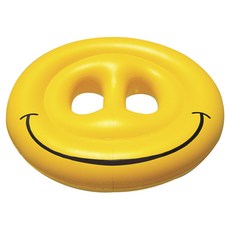 SWIMLINE 造型充氣泳圈 笑臉款, 1個, 黃色的