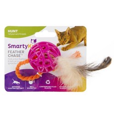 Smartykat 羽毛追逐貓球玩具, 1個, 粉色的