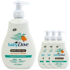 Dove 多芬 孩童溫和保濕乳液 無香, 4瓶, 384ml