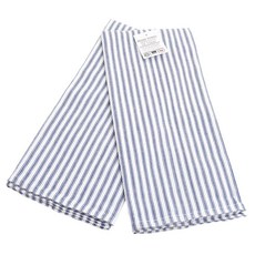 now DESIGNS 條紋印花廚房毛巾組, 2件, 寶藍色