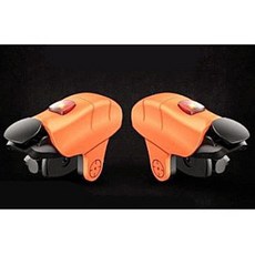 吃雞神器 速射王連發 小鋼炮 遊戲手柄 變頻速射王 輔助器 M16 四指六指 安卓蘋果 手遊 台灣出貨, 橙色