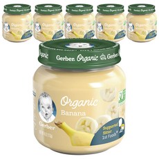 Gerber 嘉寶 水果泥 玻璃罐裝 113g, 香蕉口味, 113克, 6罐