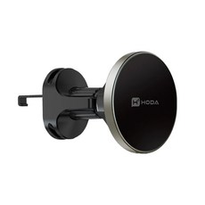 Hoda MagSafe磁吸充電式車用出風口手機支架, 【鋁合金】鈦金色
