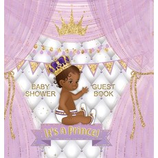 (英文圖書) Baby Shower Guest Book: It's a Prince! Cute Little Prince Royal Black Boy Gold Crown Ribbon W... 精裝版, Casiope Tamore, 英文