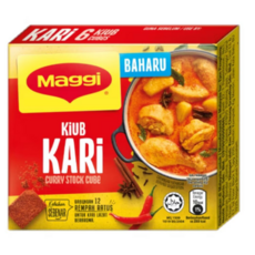 美極MAGGI®咖哩雞湯湯塊，道地馬來西亞風味，快速調味，輕鬆烹煮美味咖哩料理, 60g, 1盒