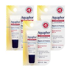 Aquaphor 防曬護理唇霜 SPF30 10ml, 3片, 無