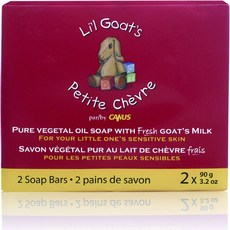 lilgoatsmilk Li'l Goat 's植物油配方鮮山羊奶皂, 2入, 90g