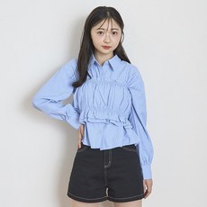 LOVETOXIC 女童款長袖襯衫+緊身荷葉邊小背心套裝