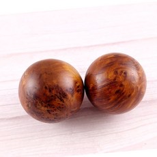 肖楠球一對 重油閃花財眼漂亮, 棕色