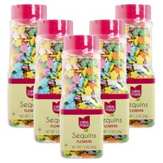 蛋糕伴侶亮片花, 34g, 5罐