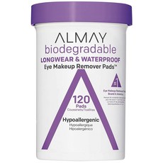 ALMAY 眼部卸妝棉片 120片, 1罐