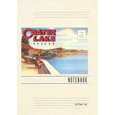 (英文圖書) Vintage Lined Notebook Postcard Folder Greetings from Crater Lake Oregon 平裝版, Found Image Press, 英文