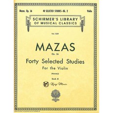 凱翊Schirmer馬札斯40首小提琴練習曲作品36第二冊，提升演奏技巧