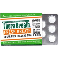 TheraBreath Fresh Breath 無糖口香糖, 1盒, 17g