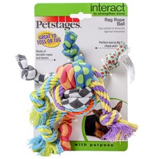 Petstages 布繩球狗玩具, 1個, 混色