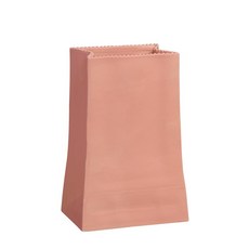 Home Station紙袋花瓶 (粉紅)小 - 簡約時尚陶瓷花器，點綴居家空間, 粉紅色