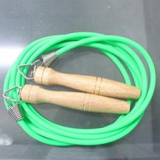六人制跳繩 木柄實心設計, 綠色, 一條入