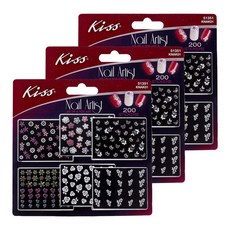 KISS 造型美甲裝飾貼, 3組, 混色