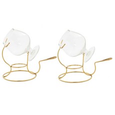 OLD DUTCH INTERNATIONAL 白蘭地暖茶燈+玻璃杯, 2件, 金子