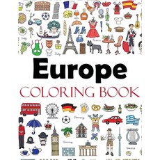 Europe Coloring Book: Color Your Way Through the Cities and Countries of Europe Including France It... 平裝版, Dylanna Publishing, Inc., 英文