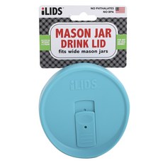 iLIDS 適合梅森罐飲料蓋寬, 水藍, 1個