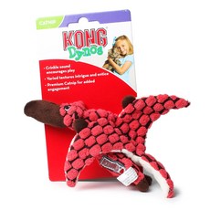 KONG 翼手龍造型貓玩具, 1個, 紅+棕