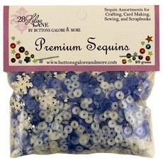 buttons galore&more 綜合亮片飾品 20g, 1個, 雪花