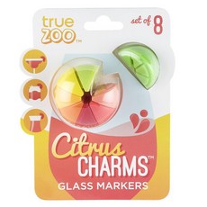truezoo CITRUS CHARM 玻璃記號筆飲料吊飾, 8件, 混色