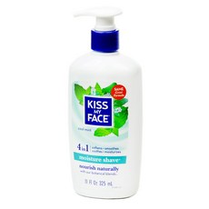 Kiss My Face 4 合 1 保濕剃須膏, 清涼薄荷, 1個, 325ml