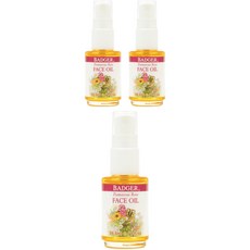 BADGER 大馬士革玫瑰臉部精華油噴霧 乾肌適用, 3瓶, 29.5ml