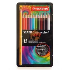 STABILO Aquacolor ARTY 水溶性色鉛筆 鐵盒