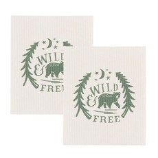 now DESIGNS 圖案印花廚房毛巾, 2入, 狂野和自由