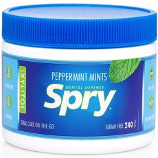 Spry 薄荷口香糖 無糖, 144g, 1罐, Power Peppermint