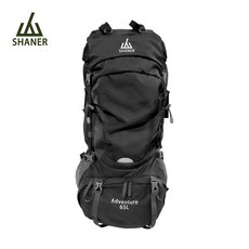 【SHANER山人】55/65L 登山包 登山背包 後背包 旅行包 大容量行李包, 65L黑色(13段調整背長)原廠正品