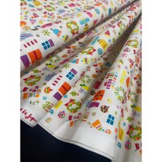 上巧手創 日本聖誕燙金中厚棉布，適用於服飾、手作、拼布，米底色, 詳見包裝, 詳見包裝, 米底色