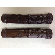 耕硯齋 黑檀木文鎮 竹節造型 書法繪畫專用, 詳見包裝