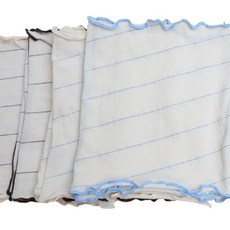 ENEH 怡然自得 嬰兒橫條小手帕 棕色條紋邊