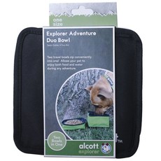 alcott Explorer Adventure Duo Bowl 狗碗, 1個, 綠色